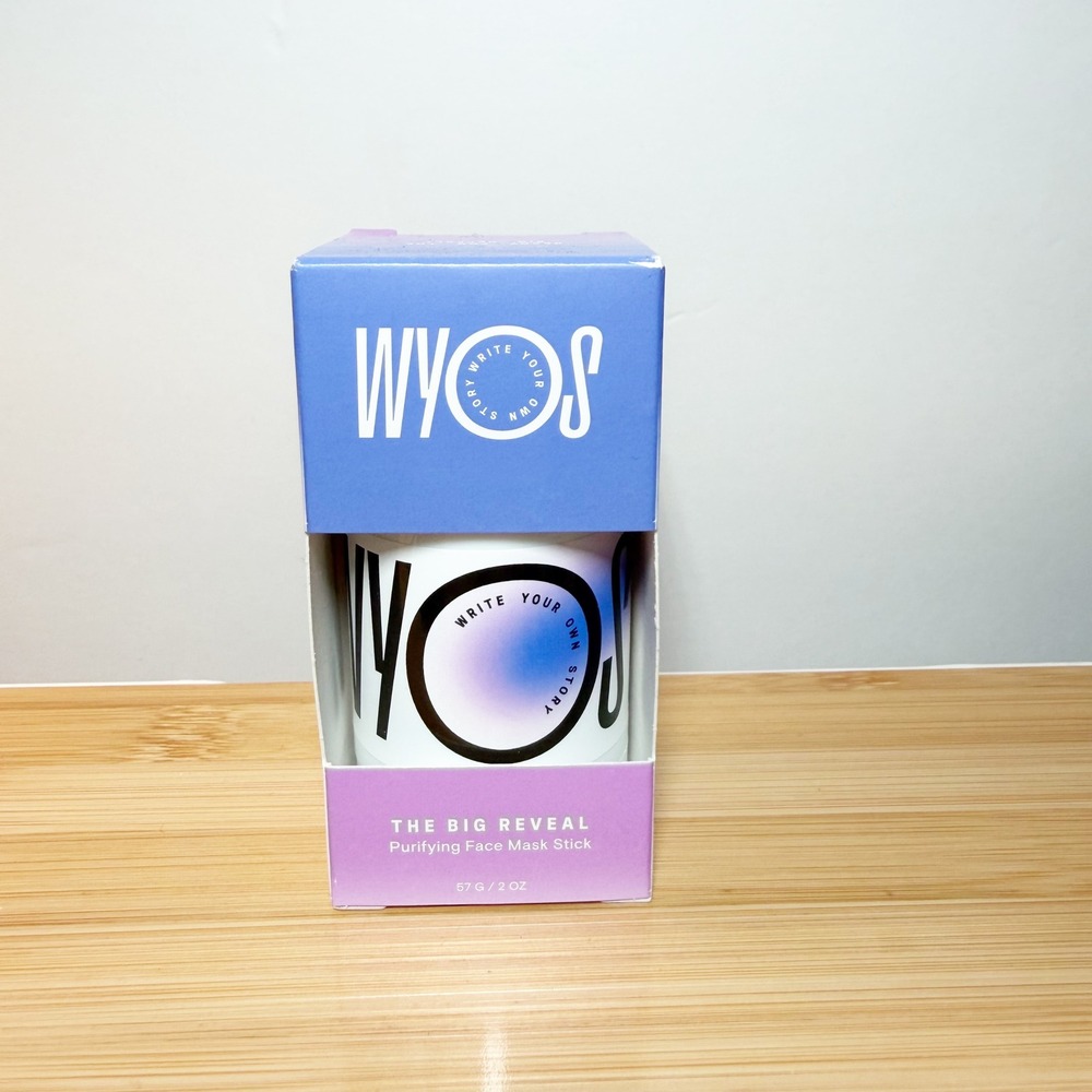 WYOS The Big Reveal Purifying Face Mask Stick 2oz Vegan Clay Mask Made in Italy